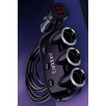 Earldom CS1 120W Dijital Voltaj Göstergeli 3 Adet Çakmaklık ve 2 Adet USB Çıkışlı PD Hızlı Araç Şarj - Siyah - Görsel 4