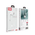 Earldom E72L Tek Kulak İçin Lightning BT 5.0 Kablolu Kulaklık - Beyaz - Görsel 5