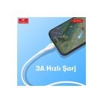 Earldom EC-151C PD 60W Type-C to Type-C 1M Hızlı Şarj Kablosu - Beyaz - Görsel 4