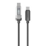 Earldom EC-189CC 1M 100W Dijital Göstergeli Type-C to Type-C PD Hızlı Şarj Kablosu - Siyah