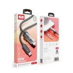 Earldom EC-189CL 1M 20W Dijital Göstergeli Type-C to Lightning PD Hızlı Şarj Kablosu - Siyah - Görsel 5
