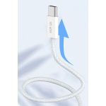 Earldom EC-190CC 2M 60W iPhone 15 Serisi ile Uyumlu Type-C to Type-C PD Hızlı Şarj Kablosu - Beyaz - Görsel 3