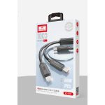 Earldom EC-IC01 1.2M Type-C to Type-C 60W ve Lightning 30W Çift Çıkışlı 2in1 PD Hızlı Şarj Kablosu - Siyah - Görsel 5