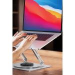 Earldom EH257 360 Derece Ayarlanabilir Metal Laptop Standı - Gümüş - Görsel 5