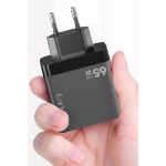 Earldom EU41 2 Adet Type-C ve 1 Adet USB Çıkışlı 65W GAN Şarj Aleti - Siyah - Görsel 3