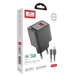 Earldom EU45 18W USB QC 3.0 Çıkışlı ve USB to Type-C Kablolu PD Hızlı Şarj Cihazı - Beyaz - Görsel 3