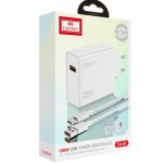 Earldom EU48 120W USB QC 3.0 Çıkışlı ve USB to Type-C Kablolu PD Hızlı Şarj Cihazı - Beyaz - Görsel 4