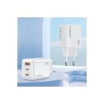 Earldom EU51 Type-C Lightning ve USB Çıkışlı 30W PD Hızlı Şarj Aleti - Beyaz - Görsel 2