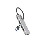 Earldom HUB12 Tak Çalıştır 40cm 4 Adet Usb 2.0 ve 1 Adet Type-C Çıkışlı Usb Çoklayıcı - Gri
