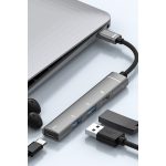 Earldom HUB19 2 Adet USB ve 2 Adet Type-C Çıkışlı PD Şarj Destekli Hub Dönüştürücü - Gri - Görsel 3