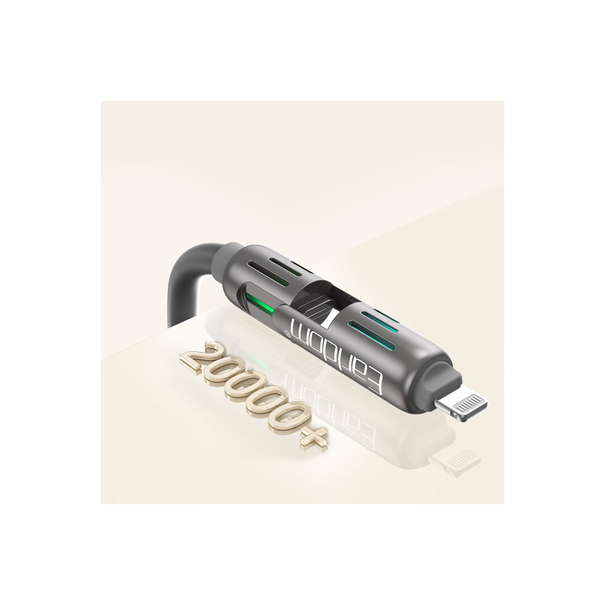 Earldom IC02 4in1 240W Type-C to Type-C Ekstra 2.4A USB to Lightning ve 30W Type-C to Lightninge Dönüşme Özellikli PD Hızlı Şarj Kablosu – Gri görseli 4