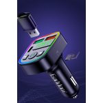 Earldom M103 Bluetooth USB ve Type C Çıkışlı Hızlı Şarj Dijital FM Transmitter - Siyah - Görsel 2