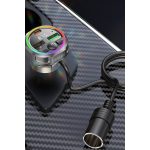 Earldom M113 Bluetooth USB Type-C ve Çakmaklık Çıkışlı Hızlı Araç Şarjı - Siyah - Görsel 2