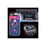 Earldom M63 Bluetooth USB 3.0 ve Type-C PD Hızlı Şarj FM Transmitter - Siyah - Görsel 2