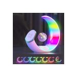 Earldom WC55 4in1 15W Telefon Saat ve Airpods İçin RGB Kablosuz Şarj Standı - Beyaz - Görsel 2
