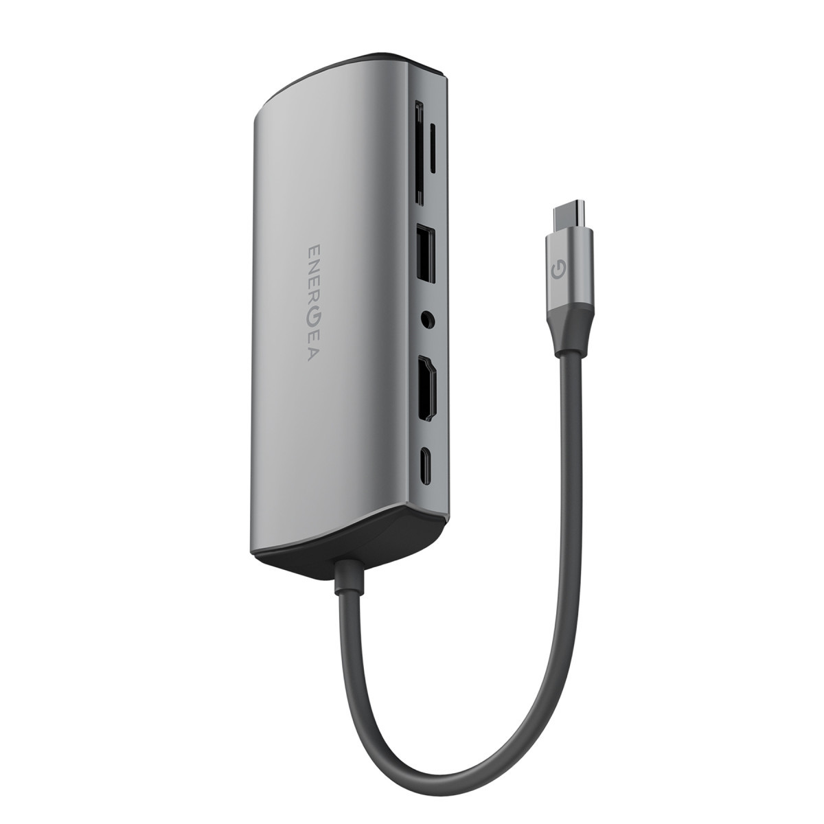 energea-aluhub-max-100w-type-c-pd-sarj-destekli-11in1-4k-hub-donusturucu-koyu-gri-web Energea AluHub Max 100W Type-C PD Şarj Destekli 11in1 4K Hub Dönüştürücü - Koyu Gri - Görsel 1