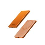 Energea AluPac Mini 5K 5.000 mAh 20W Type-C ve 15W Kablosuz Şarj Çıkışlı PD Hızlı Şarj Magsafe Powerbank - Turuncu - Görsel 2