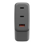 Energea AmpCharge GaN100 2 Adet 100W Type-C ve 30W USB 3.0 Çıkışlı Hızlı Şarj Aleti - Koyu Gri - Görsel 2