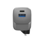 Energea AmpCharge GaN20 20W Type-C ve 18W USB 3.0 Çıkışlı Hızlı Şarj Aleti - Koyu Gri - Görsel 3