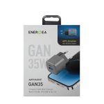 Energea AmpCharge GaN35 1 Adet 35W Type C 1 Adet 30W USB Çıkışlı PD PPS QC Duvar Tipi Hızlı Şarj Aleti - Turuncu - Görsel 4