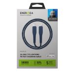 Energea C94 NyloFlex 1.5M 100W Type-C to Lightning PD Hızlı Şarj Kablo - Siyah - Görsel 4