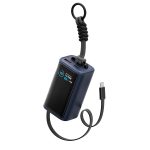 Energea ComPac Arc 45 Dijital Göstergeli 10.000 mAh Dahili Type-C Kablolu 45W Şarj Çıkışlı PD Hızlı Şarj Powerbank - Mavi