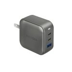 Energea TravelWorld Universal GaN66 2 Adet 65W Type-C ve 1 Adet 36W USB 3.0 Çıkışlı Hızlı Şarj Aleti - Koyu Gri - Görsel 2