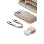 Energea X Bazic Travel Kit Universal TravelWorld 25W Adaptör AluPac 10.000 mAh Powerbank ve AluCable 15 CM 60W USB to Lightning Kablolu Set Travel Çanta - Gold - Görsel 4