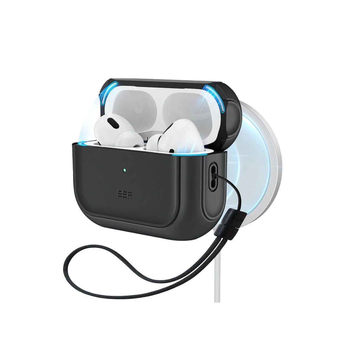 esr-airpods-pro-2-2nesil-orbit-hybrid-magsafe-sarj-destekli-kilif-siyah-web ESR Apple Airpods Pro 2 (2.Nesil) Orbit Hybrid Magsafe Şarj Destekli Kılıf - Siyah - Görsel 1