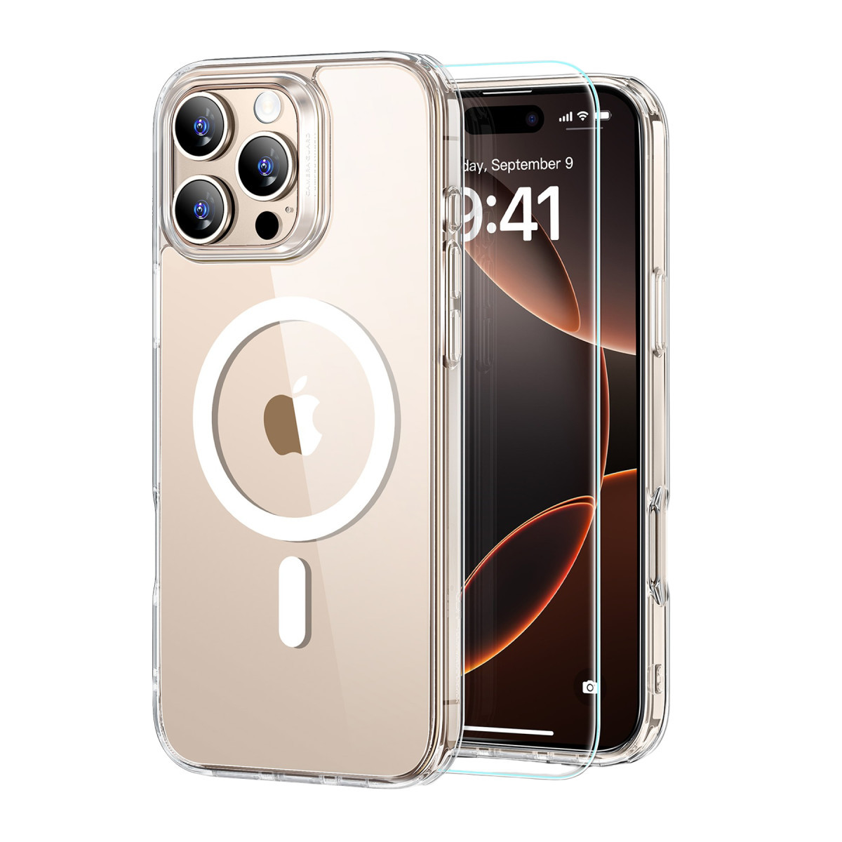 esr-apple-iphone-16-pro-max-classic-hybrid-magsafe-kapak-cam-hediyeli-set-seffaf-web ESR Apple iPhone 16 Pro Max Classic Hybrid Magsafe Kapak + Cam Hediyeli Set - Şeffaf - Görsel 1