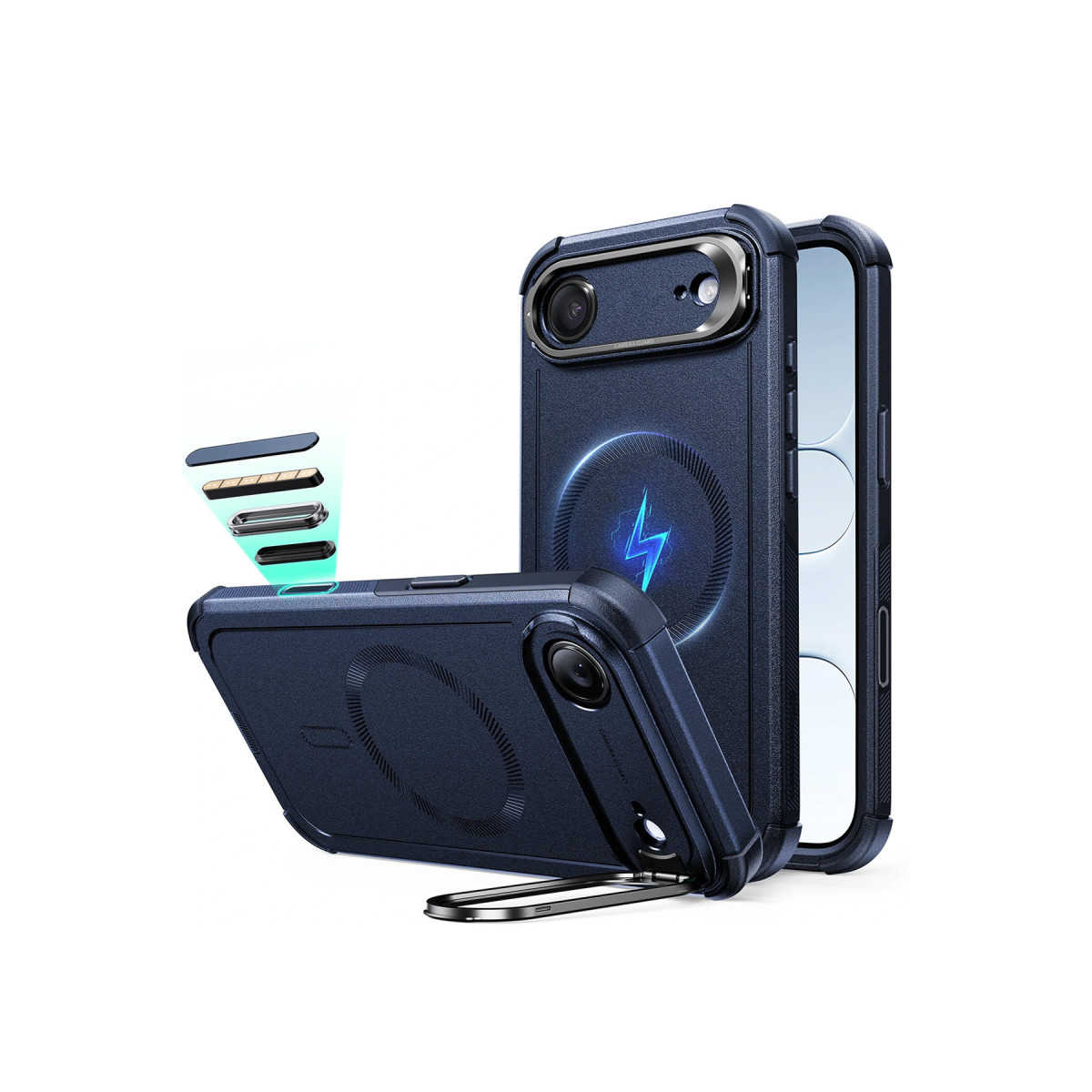 esr-apple-iphone-17-air-cyber-tough-magsafe-stantli-kapak-lacivert-web ESR Apple iPhone 17 Air Cyber Tough Magsafe Stantlı Kapak - Lacivert - Görsel 1
