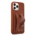 HDD Apple iPhone 13 Pro Kılıf HD Deri Kartvizitli Kapak - Kahverengi - Görsel 4