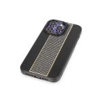 HDD Apple iPhone 14 Pro Kılıf HBC-160 Almera Taşlı Kapak - Siyah - Görsel 3