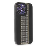 HDD Apple iPhone 14 Pro Kılıf HBC-160 Almera Taşlı Kapak - Siyah - Görsel 4