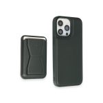 HDD Apple iPhone 14 Pro Kılıf HD Deri Luxury Magnet Kartvizitli Kapak - Koyu Yeşil - Görsel 2