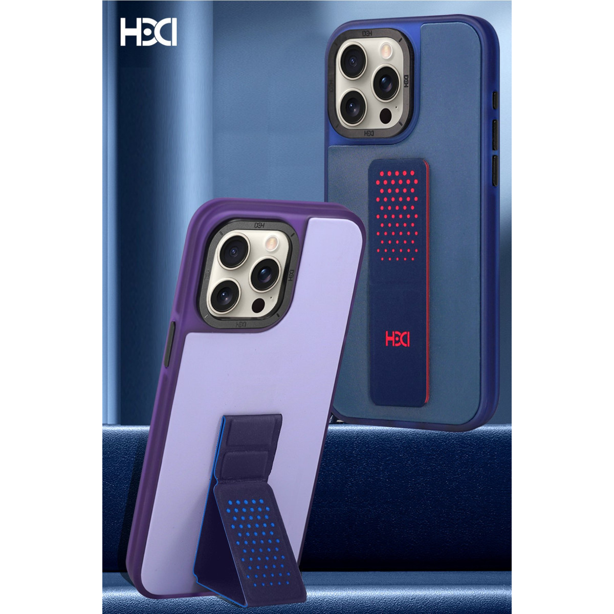 HDD Apple iPhone 14 Pro Max HBC-239 Colombo Standlı Kapak – Kahverengi görseli 3