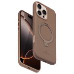HDD Apple iPhone 16 Pro Vapor Deri Magsafe Standlı Kılıf - Gold