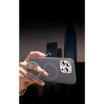 HDD Apple iPhone 16 Pro Vapor Deri Magsafe Standlı Kılıf - Titan Gri - Görsel 5
