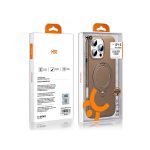 HDD Apple iPhone 16 Vapor Deri Magsafe Standlı Kılıf - Titan Gri - Görsel 6