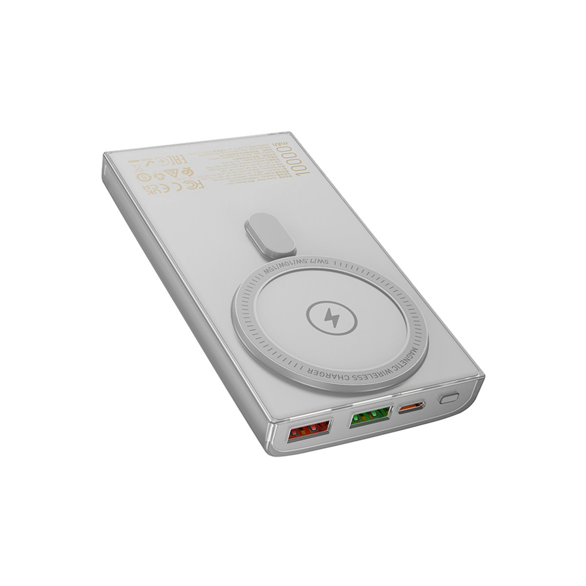 Hoco. Q22 Taurus 22.5W PD 20W Magsafe Dijital Ekranlı Powerbank – Gri görseli 2