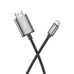 Hoco. UA27 2M Tak Çalıştır Type-C to HDMI Dönüştürücü - Gri - Görsel 2
