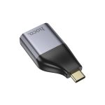 Hoco. UA35 Tak Çalıştır Type-C to RJ45 100Mbps Ethernet Dönüştürücü - Gri - Görsel 3