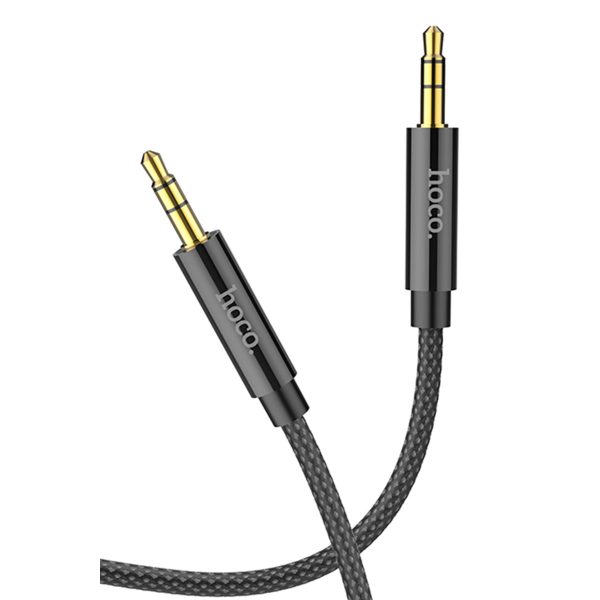 Hoco. UPA19 1M Hasırlı 3.5mm Aux Kablo - Siyah