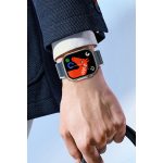 Hoco. Apple Watch 38mm AS102 Silikon Kordon - Lacivert-Gri - Görsel 3