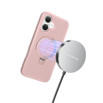 Keephone Apple iPhone 16 Magi Pro Standlı Magsafe Kapak - Pembe - Görsel 3