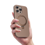 Keephone Apple iPhone 16 Pro Max Magi Pro Standlı Magsafe Kapak - Çöl Titanyum - Görsel 3