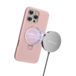 Keephone Apple iPhone 16 Pro Max Magi Pro Standlı Magsafe Kapak - Pembe - Görsel 3