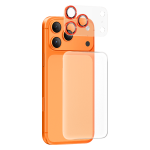 Keephone Apple iPhone 17 Pro Max Auralens Arka Film Ve Kamera Lens Koruyucu - Turuncu