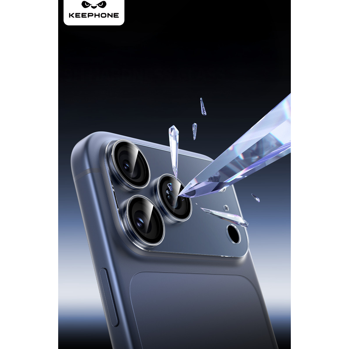 Keephone Apple iPhone 17 Pro Persmo Kamera Lens – Şeffaf görseli 5
