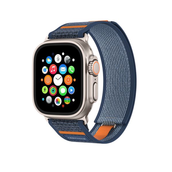 Keephone Apple Watch Ultra 2 49mm Musse Kumaş Kordon - Lacivert